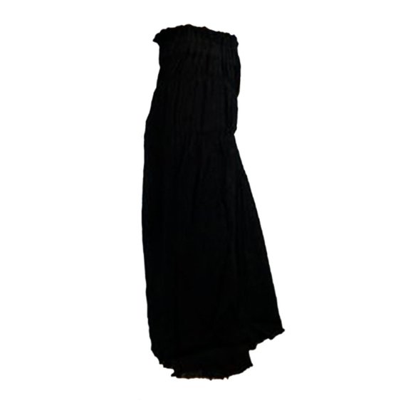 NWT Helmut Lang Nubby Viscose Ruched Black Women Size 10 Loose Fit Gypsy Skirt - Picture 2 of 7